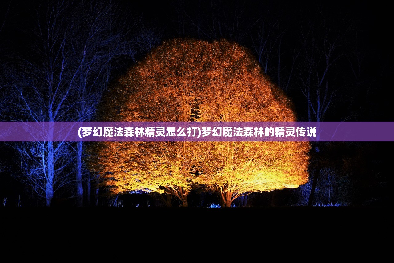 (梦幻魔法森林精灵怎么打)梦幻魔法森林的精灵传说